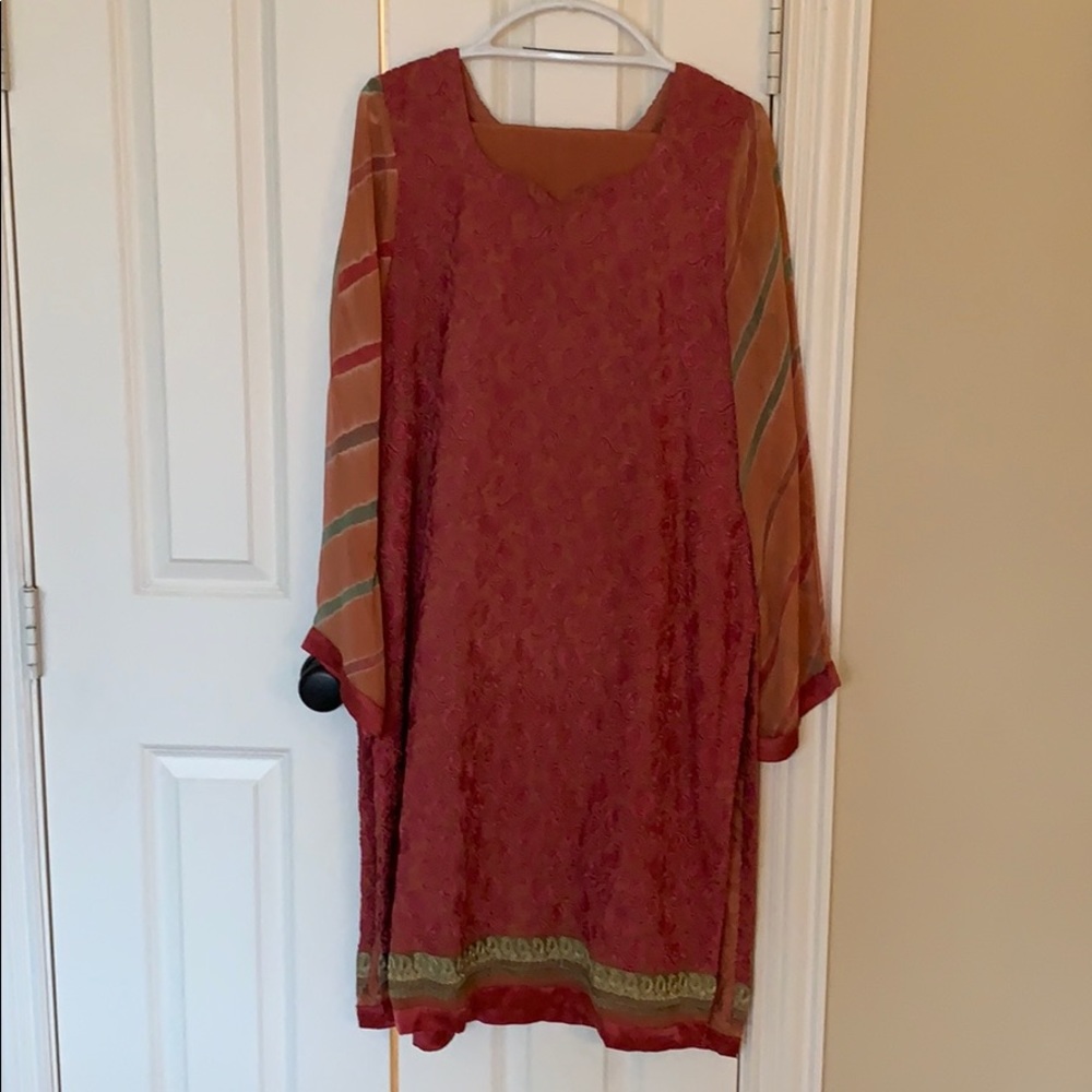 Nikkie Nina brand Pakistani Indian 3 piece outfit. shirt / kurta / kameez.
